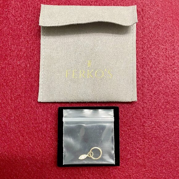 Ferko's Jewelry - 14K Gold Diamond Pavé Evil Eye Hoop Charm 16G 6mm Clicker Ring Custom FERKO’S